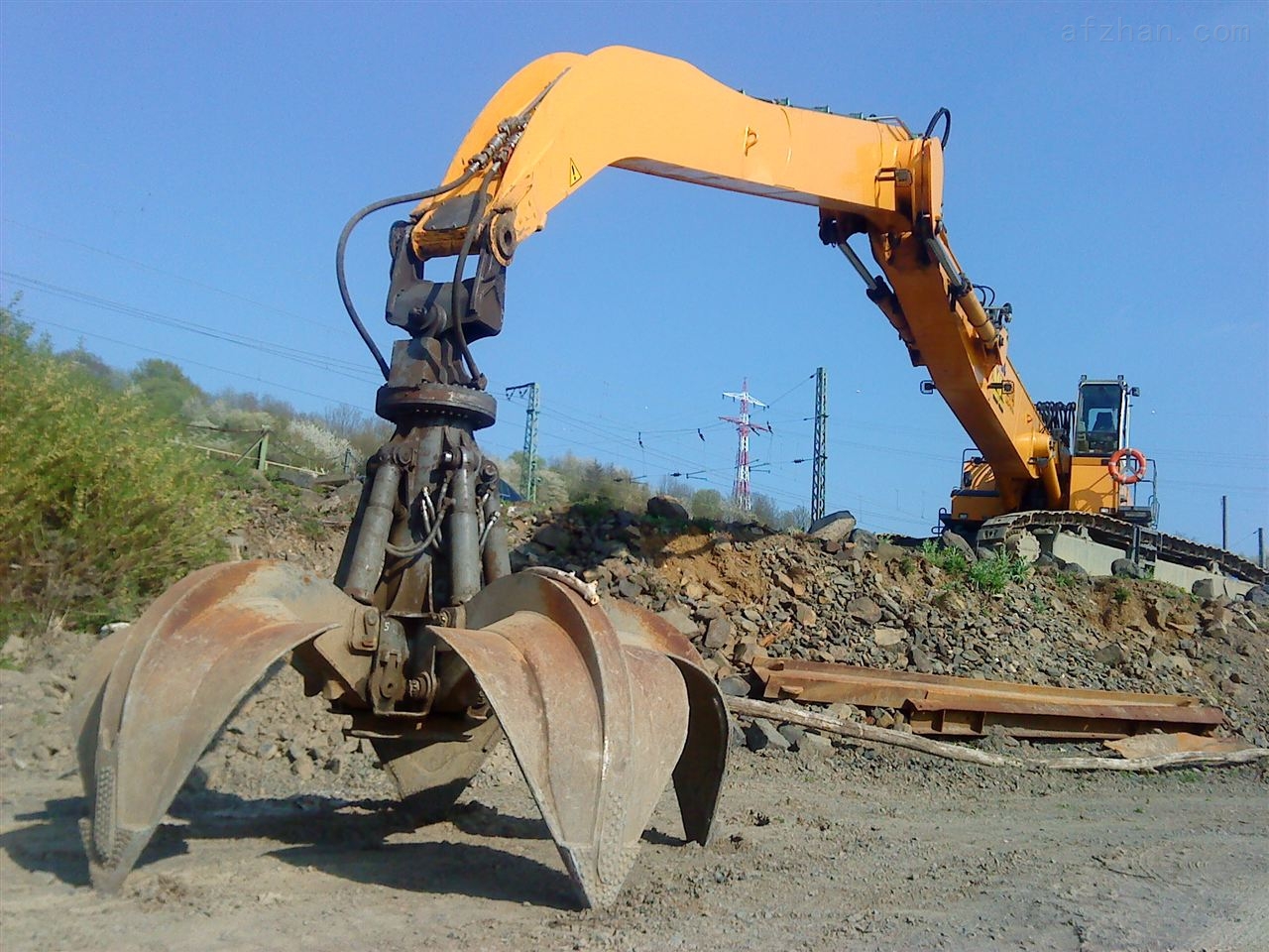 梅花抓斗挖掘机液压抓钳器制造厂家
